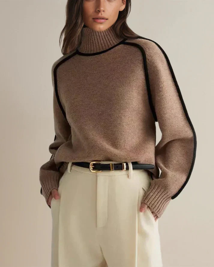 CLAIRE-PULL COL ROULÉ ÉLÉGANT