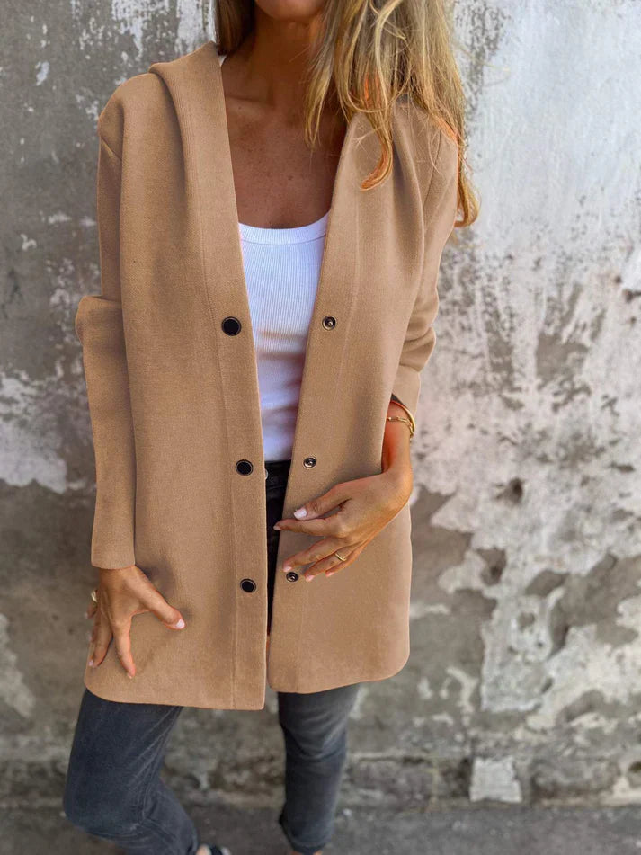 Cardigan vivatelle à Boutons avec Capuche