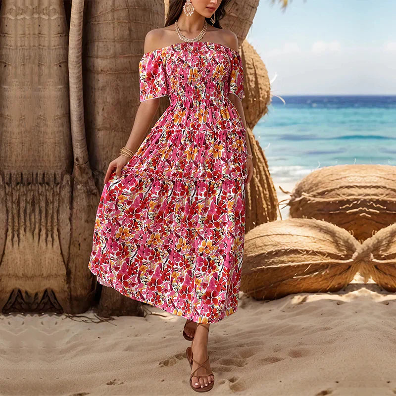 Robe Épaules Dénudées vivatelle Sorties Festives
