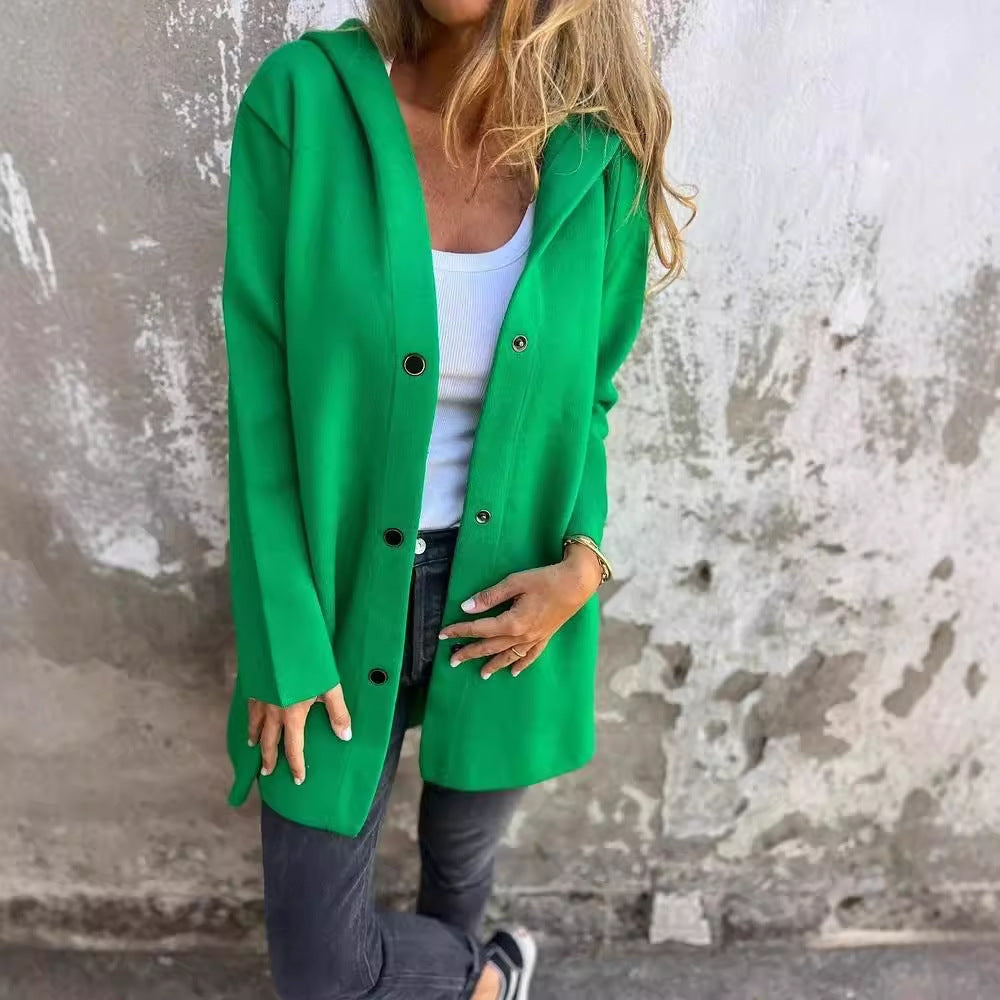 Cardigan vivatelle à Boutons avec Capuche