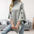 Pull vivatelle Décontracté en Tricot de Couleur Unie