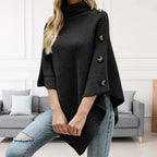 Pull vivatelle Décontracté en Tricot de Couleur Unie