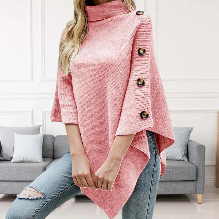 Pull vivatelle Décontracté en Tricot de Couleur Unie