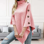 Pull vivatelle Décontracté en Tricot de Couleur Unie