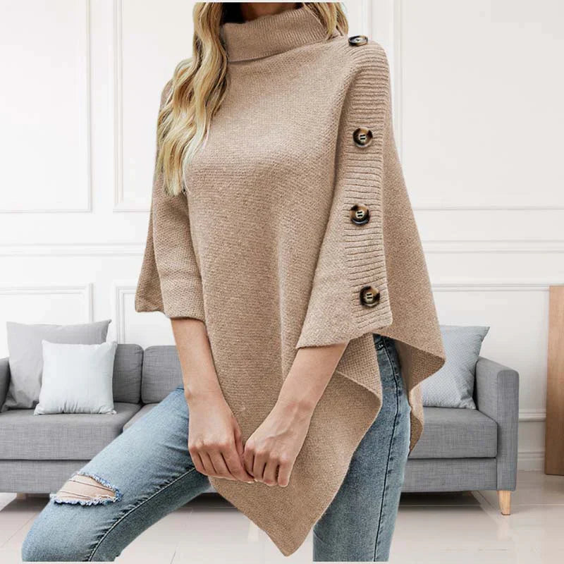 Pull vivatelle Décontracté en Tricot de Couleur Unie