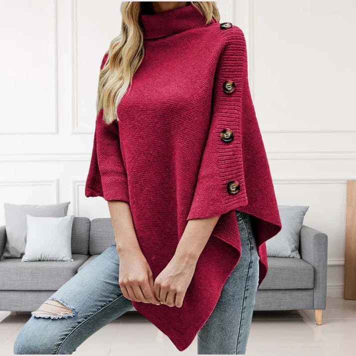 Pull vivatelle Décontracté en Tricot de Couleur Unie