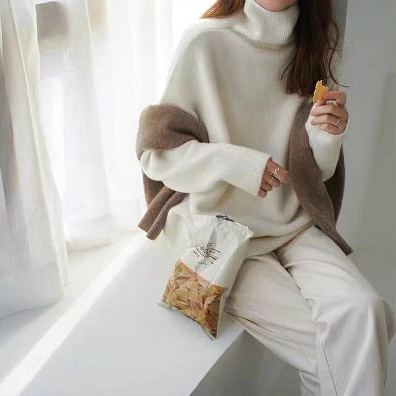 Pull vivatelle Cachemire Col Montant