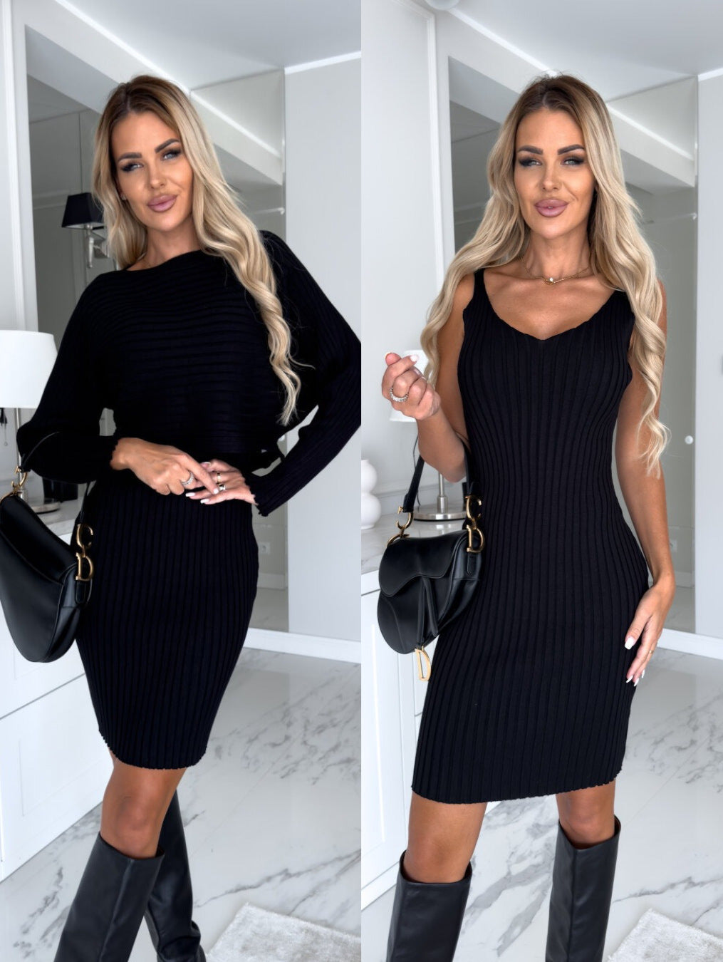 Ensemble Emma-Élégant Automne Hiver Haut et Jupe Slim