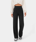 Pantalon Stylishly Taille Haute Extensible avec Poches Latérales